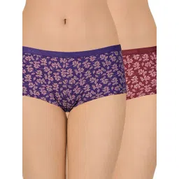 Amante Multicolor Floral Print Boyshorts Panty (Pack Of 2)-image-34