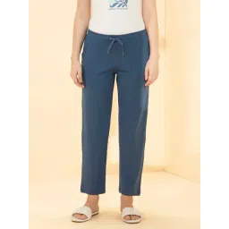 Amante Navy Blue Relaxed Fit Solid Pyjamas-picture-25