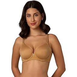 amante Padded Wired Full Coverage Adjustable Straps Classique Elegance T-Shirt Bra F0013 (Beige) (42DD)-picture-14