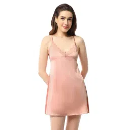Amante Pink Plain Chemise-picture-47