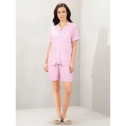 Amante Pink Relaxed Fit Floral Shirt And Shorts-picture-18