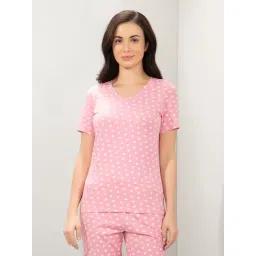 Amante Pink Relaxed Fit Printed T-Shirt-picture-12