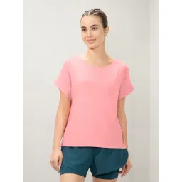 Amante Pink Relaxed Fit Solid T-Shirt image 1