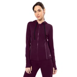 Amante Purple Hooded Sports Jacket-picture-19