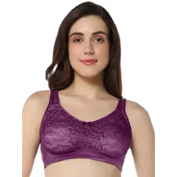 Amante Purple Lace Work Everyday Bra-picture-43
