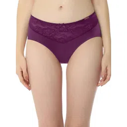 Amante Purple Lace Work Hipster Panty-picture-13