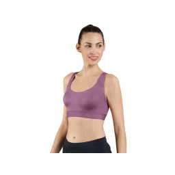 Amante Purple Non Padded Non-Wired Full Coverage Low Impact Elements Sports Bra-picture-38