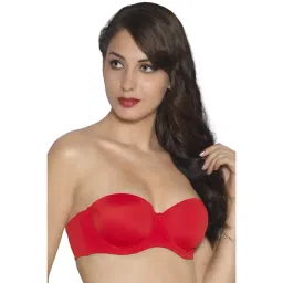 Amante Red Under Wired Padded Balconette Bra-picture-31