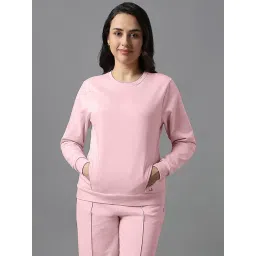 Amante Rose Pink Cotton Sports Sweatshirt-picture-12