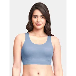 Amante Solid Non Padded Wirefree Skins Support Scoop Neck Slip-On Bra BRA83501-picture-17