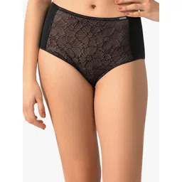 Amante Woman Black Lace Full Coverage Hipster Briefs- PAN72002-picture-29