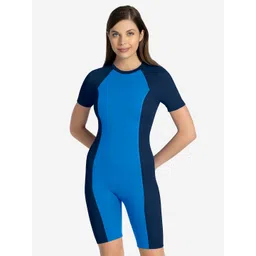 Amante Women Blue Solid Padded Legsuit-picture-18