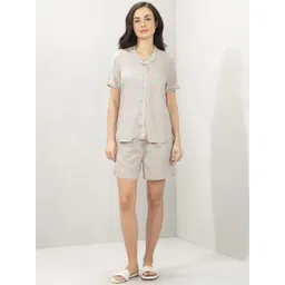 Amante Women Floral Printed Shirt With Shorts-picture-42