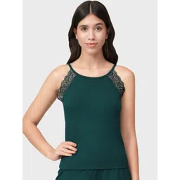 Amante Women Green Solid Camisole image 1