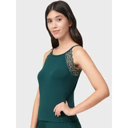Amante Women Green Solid Camisole image 3
