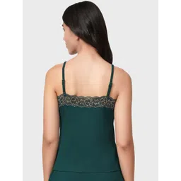 Amante Women Green Solid Camisole image 2