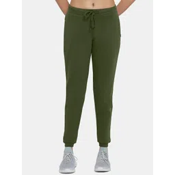 Amante Women Green Solid Pure Cotton Joggers-picture-16