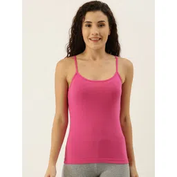 Amante Women Pink Solid Non-Padded Pure Cotton Camisole-picture-22