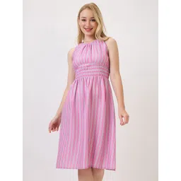 Amarasha Print Crepe A-Line Dress-picture-10