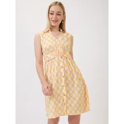 Amarasha Print Crepe A-Line Dress-picture-11