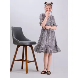 Amarasha Print Crepe Fit & Flare Dress-picture-20