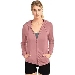 amarcom Women's Fleece Hooded Hoodie Sweatshirt in 8 Colors |Thin Cotton Zip Up Summer Hoodie for Morning Walk, Running, Casual Wear Regular |-picture-50