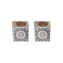Amaya Decors Beige 2 Pieces Candle Holder-picture-17