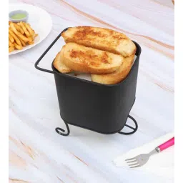 amaya decors Black Square Snacks Platter with Wheels-picture-24