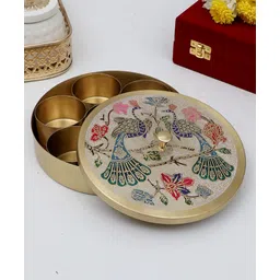 Amaya Decors Colored Brass Masala Box Set-picture-15