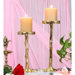 amaya decors Cross Tree Aluminium Candle Stand Set of 2-picture-12