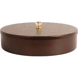 amaya decors Gold Textured Dry Fruit Box With Lid Tray-picture-14