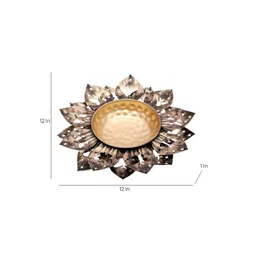 Amaya Decors Gold-Toned Flower Cut Urli Bowl image 4