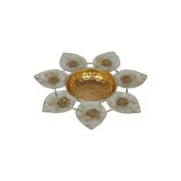 Amaya Decors Gold-Toned Flower Decorative Bowl-picture-15