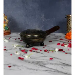 amaya decors Metal Lobaan With Long Wooden Handle-picture-38