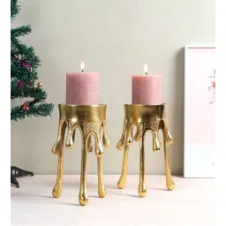 amaya decors Set Of 2 Melting Drops Candle Stands-picture-11