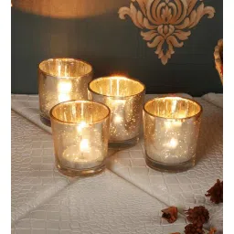 amaya decors Silver Votive Set of 4-picture-37