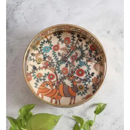 Peacock Pichwai Tray Single-image-14