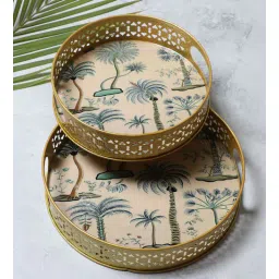 White & Green Tree Tray Set of 2-image-35