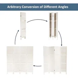 Amazing Wood Store Wooden Room Divider/Wooden Partition/Wooden/Separator for Living Room/Office Wooden Partition/Wooden Room Divider/Wooden Screen / 4 Panel image 4