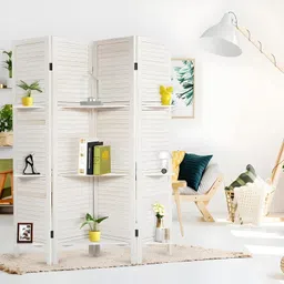 Amazing Wood Store Wooden Room Divider/Wooden Partition/Wooden/Separator for Living Room/Office Wooden Partition/Wooden Room Divider/Wooden Screen / 4 Panel image 1