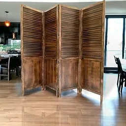 Amazing Wood Store Wooden Room Divider/Wooden Partition/Wooden/Separator for Living Room/Office Wooden Partition/Wooden Room Divider/Wooden Screen/Wooden Seperator Door Patti Design 4 Panel-picture-11