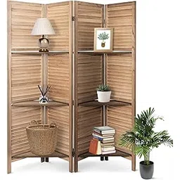 Amazing Wood Store Wooden Room Divider/Wooden Partition/Wooden/Separator for Living Room/Office Wooden Partition/Wooden Room Divider/Wooden Screen (Brown)-picture-10