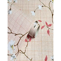 AmazingKarts Brown & Red Floral Printed Waterproof Self-Adhesive Wall Sticker-picture-7