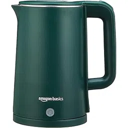 amazon basics 1.5 Liter Cool Touch Electric Kettle|1500 Watt|Stainless Steel Body|Auto Cut-Off|Triple Safety Protection(Green)-picture-28