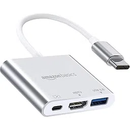 Amazon Basics 3-in-1 USB Type C to HDMI Adapter 4K@30Hz, 100W PD Fast Charging Port, USB A 3.0 @5Gbps Speed, MultiPort HUB for MacBook Pro Air, Windows, Laptop, Tablet, Smartphone & All Type C Devices-picture-22