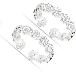 amazon brand - anarva 925 Sterling Pure Silver BIS Hallmarked Toe Ring for Women Trendy Style Bichiya-picture-37