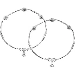 amazon brand - anarva 925 Sterling Silver Antique Oxidized Anklets for Women & Girls | BIS Hallmarked Modern, Traditional & Designer Anklets | Silver Payal & Jewellery Gift-picture-35
