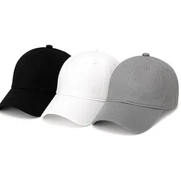 amazon brand - anarva Unisex Cotton Baseball Cap Combo Pack of 3-picture-47