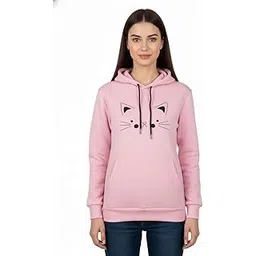 amazon brand - inkast Unisex-Adult Cotton Hooded Neck Cat Printed Hoodie for Men and Women-picture-23