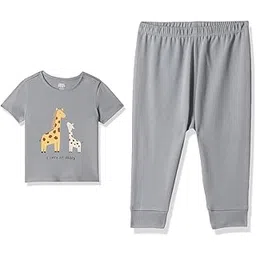 Amazon Brand - Jam & Honey Baby's Boy & Girl Comfy 100% Soft Pure Cotton Printed Snap Up Full-Sleeve Unisex Regular Fit T-Shirt-picture-38